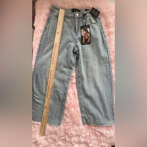 Rachel Roy Blue and White Striped Pants